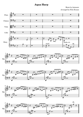 First page of the Aqua Harp score